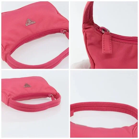 PRADA Hand Pouch Nylon Pink Auth 157315V - Picture 16 of 16